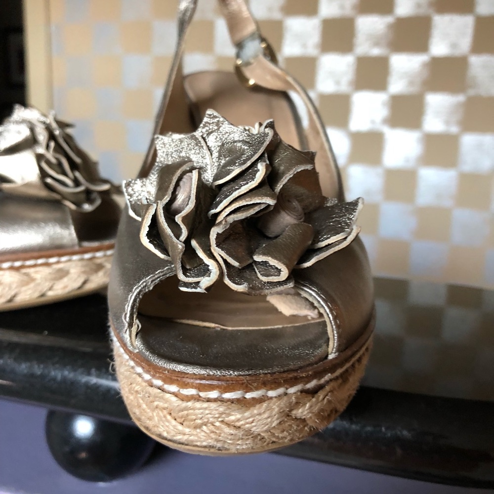 Stuart Weitzman gold sandals